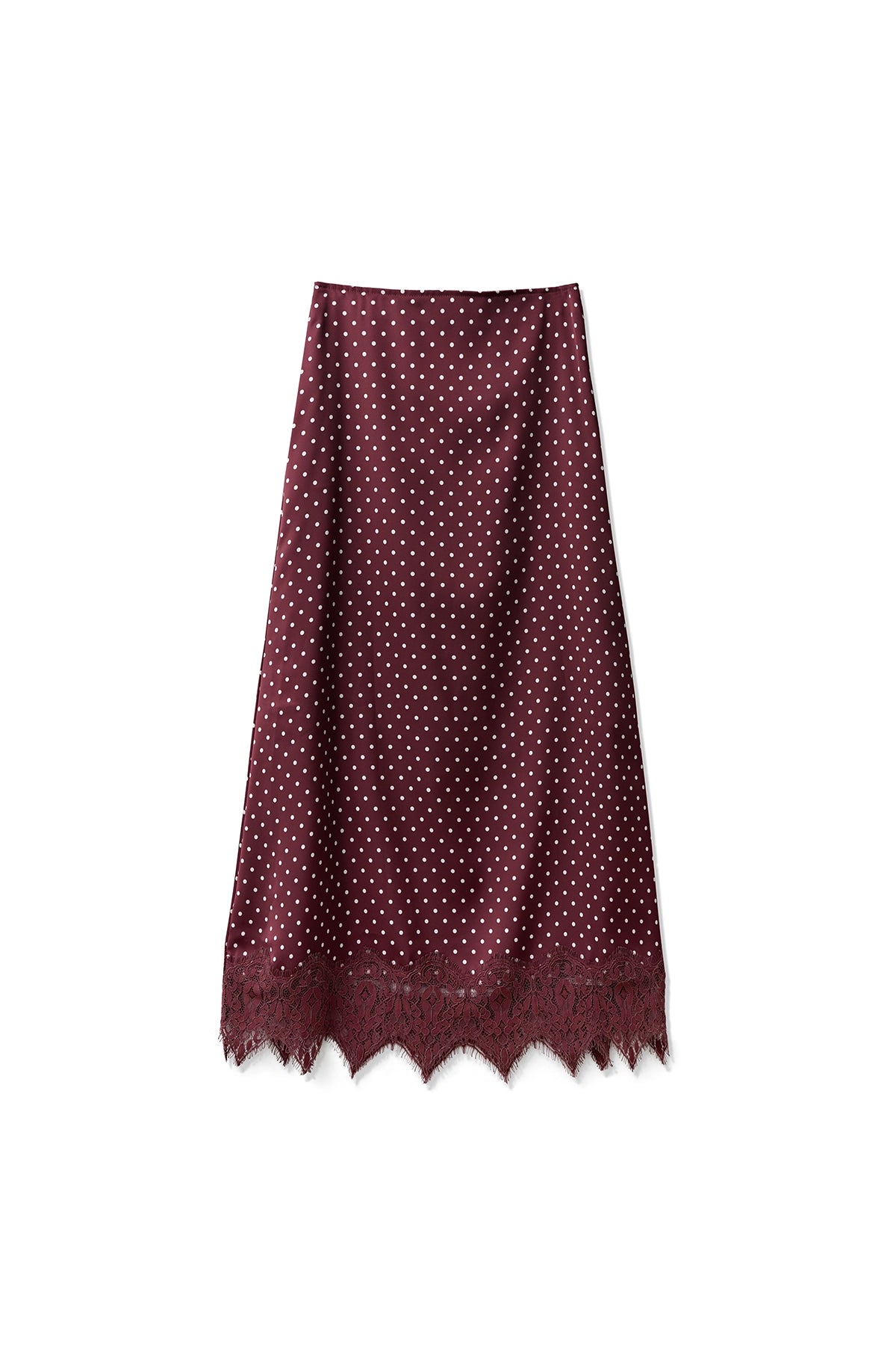 Womens Brown Polka Dot Satin Maxi Skirt | CicyBell