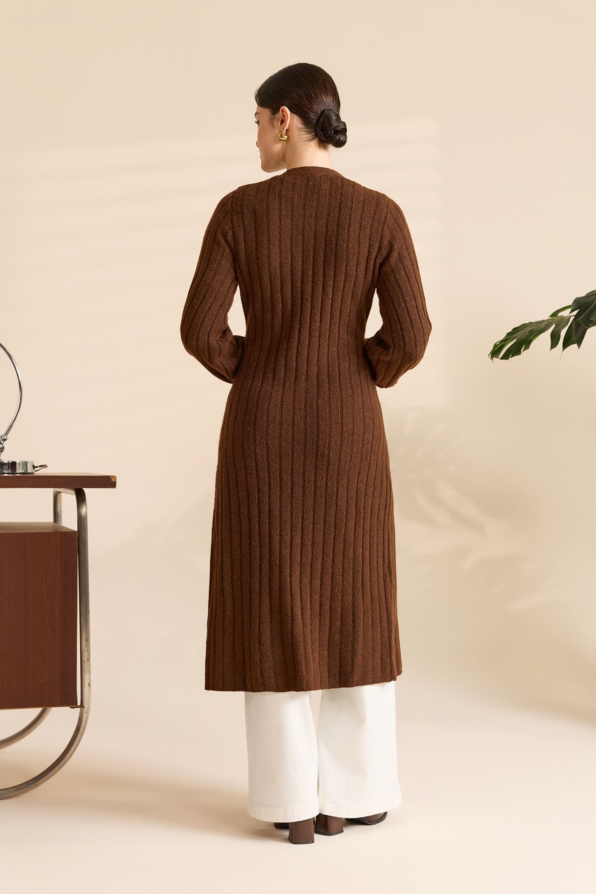 Womens Brown Long Cardigan Sweaters | CicyBell