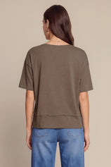 Womens Brown Summer V Neck T Shirts | CicyBell