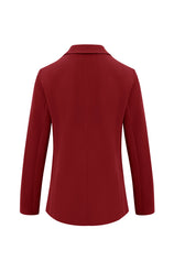 Womens Burgundy Casual Work Blazers | CicyBell