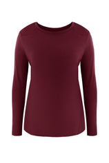 Cicy Bell Womens Burgundy Long Sleeve Shirts