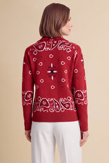 Women Burgundy  Zip Up Cardigan Sweater| CicyBell