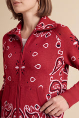 Women Burgundy  Zip Up Cardigan Sweater| CicyBell