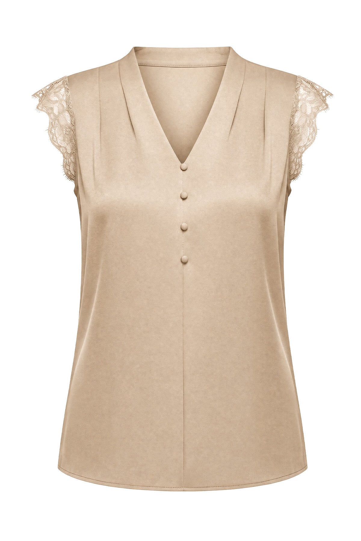 Womens Camel Silk Satin Tank Tops | CicyBell