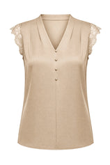 Womens Camel Silk Satin Tank Tops | CicyBell