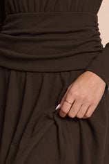 Womens Coffee A-Line Sweater Dresses | CicyBell