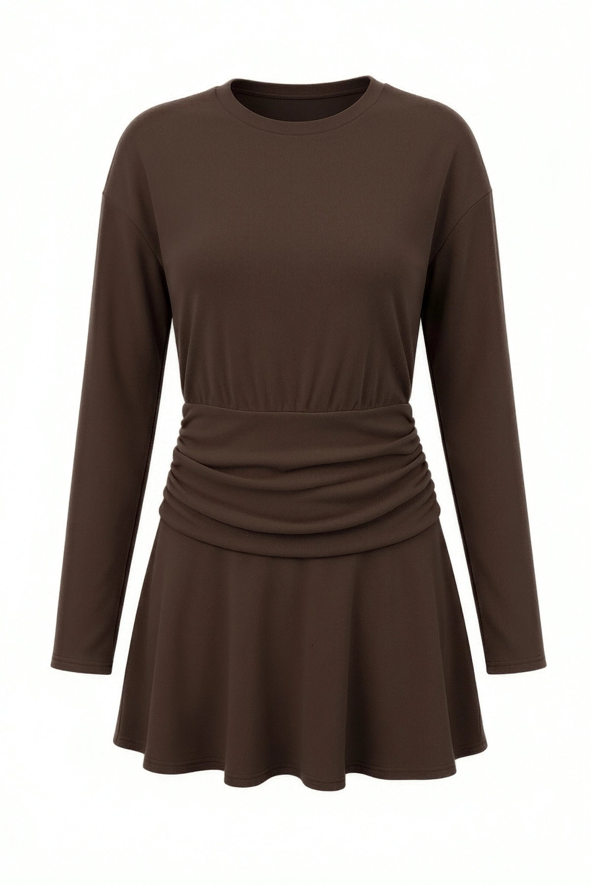 Womens Coffee A-Line Sweater Dresses | CicyBell