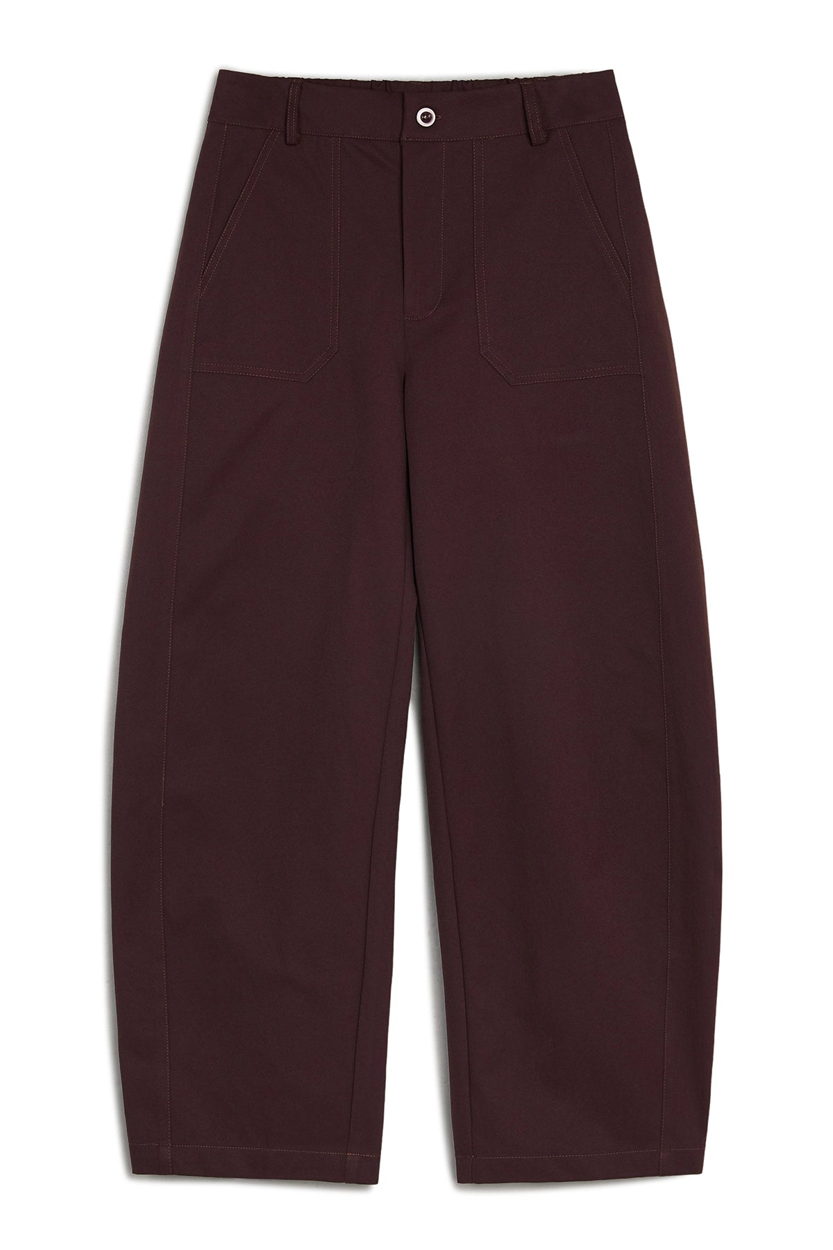 Womens Coffee High Waisted Barrel Pants | CicyBell
