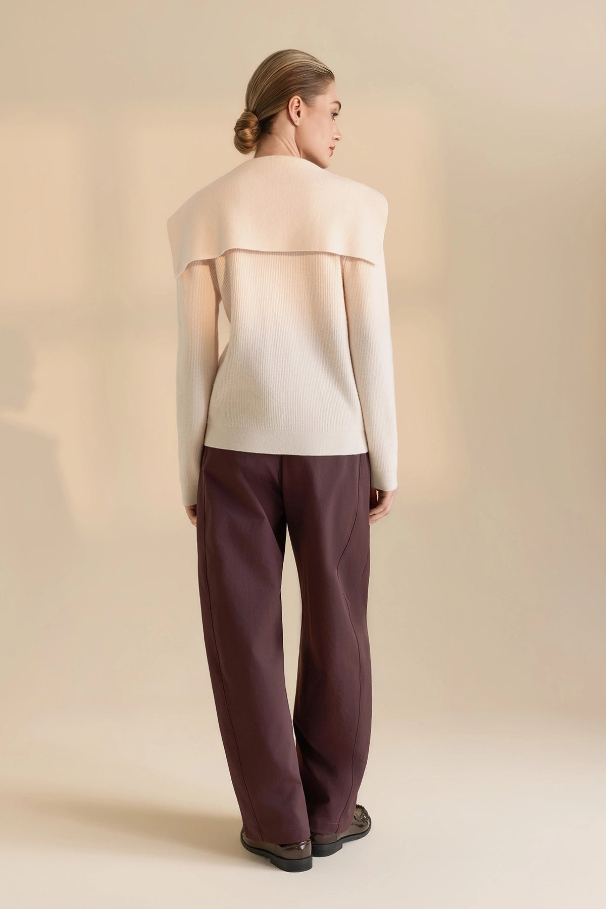 Womens Coffee High Waisted Barrel Pants | CicyBell