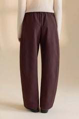 Womens Coffee High Waisted Barrel Pants | CicyBell