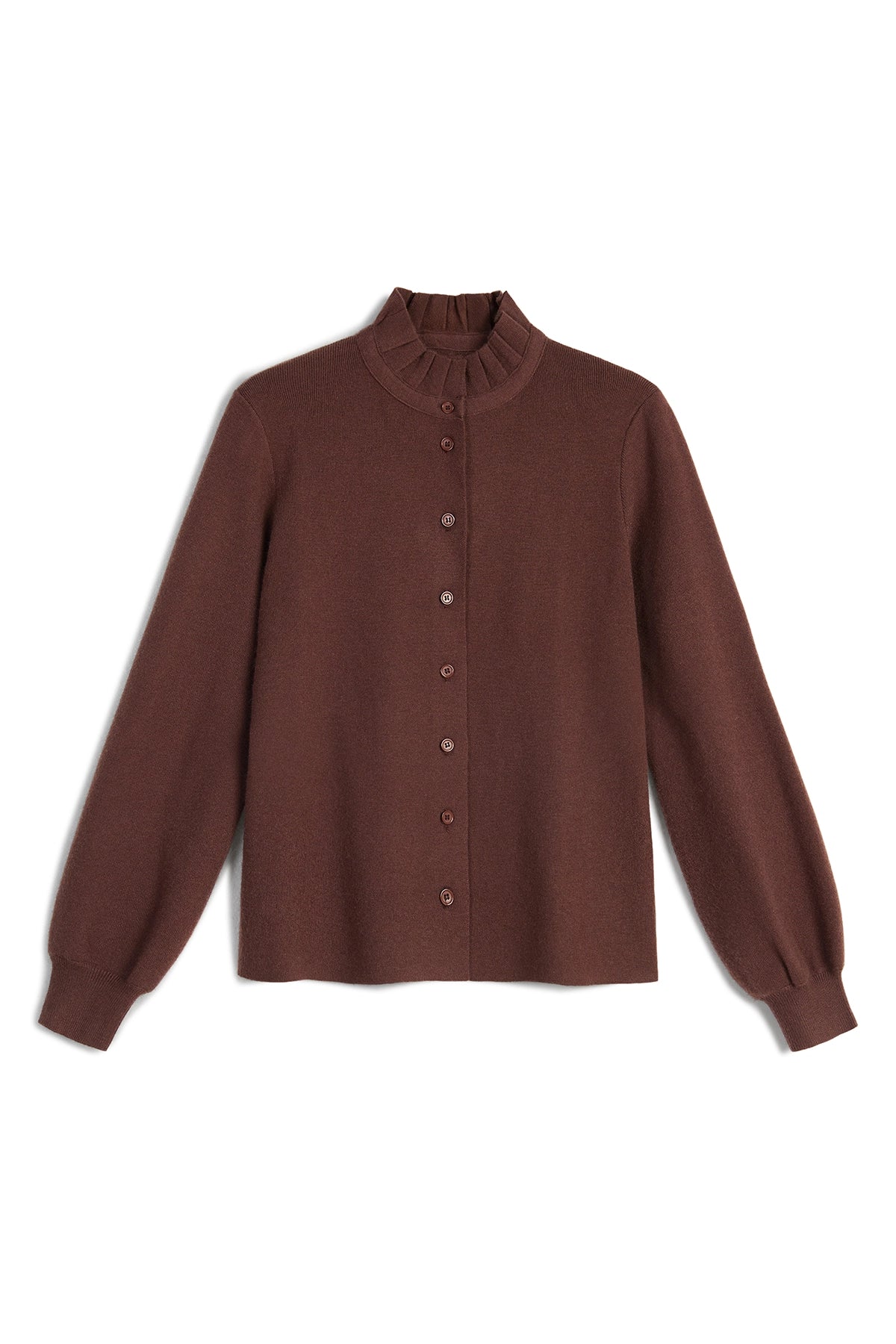 Womens Coffee Puff Cardigan Sweaters| CicyBell