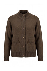 Womens Coffee Chunky Sweaters Cardigan | Cicy Bell