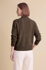 Womens Coffee Chunky Sweaters Cardigan | Cicy Bell