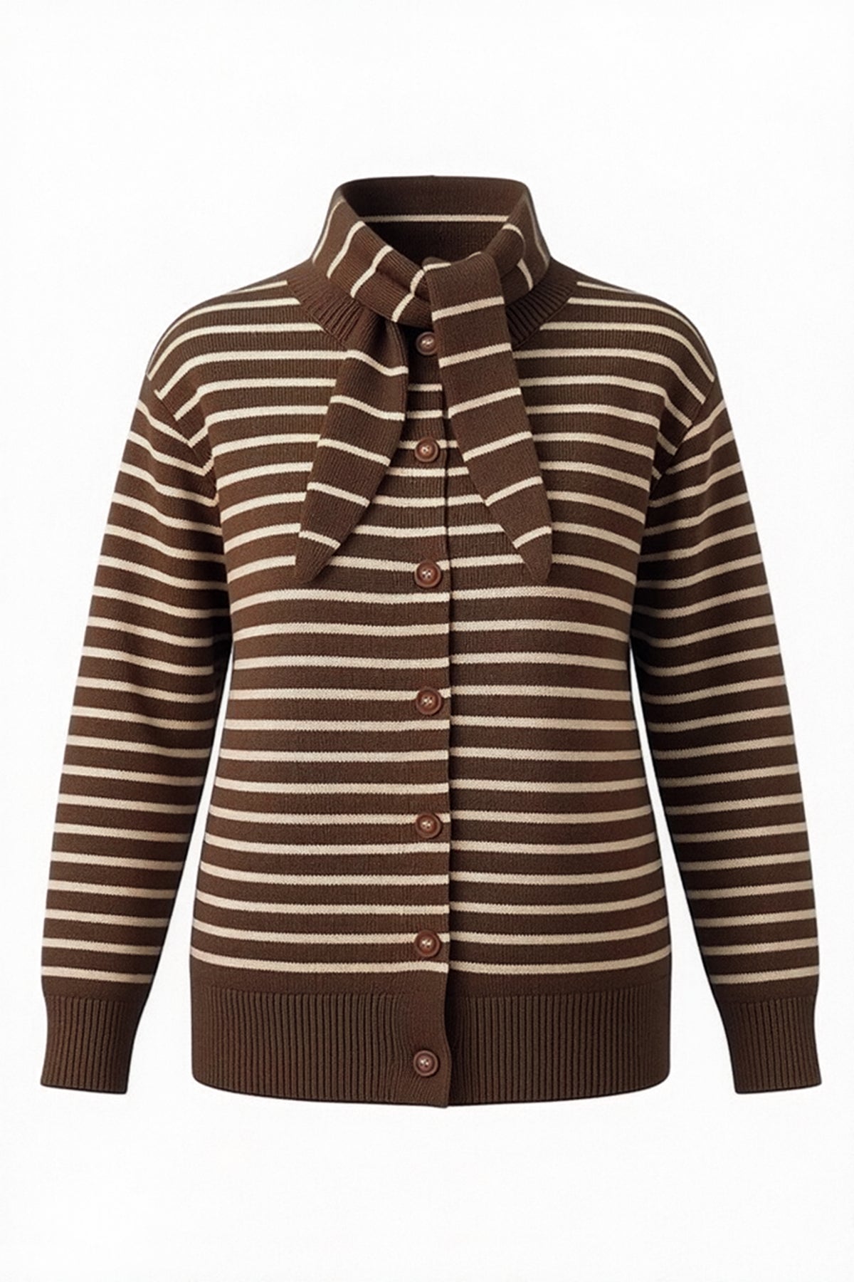 Womens Coffee Button Down Cardigans | CicyBell
