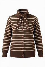 Womens Coffee Button Down Cardigans | CicyBell