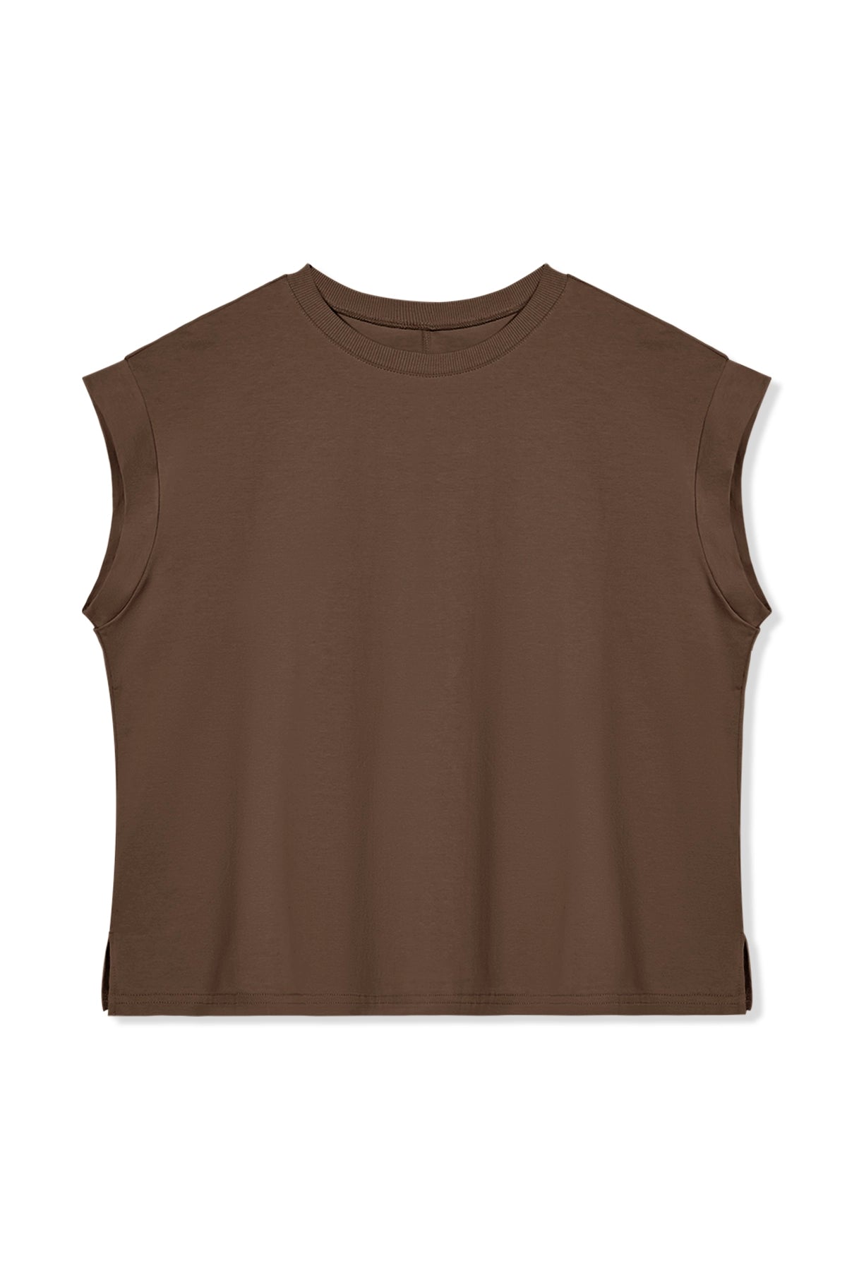 Cicy Bell Womens Coffee Cap Sleeve Shirts