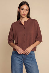 Womens Coffee Cardigan Tops | Cicy Bell