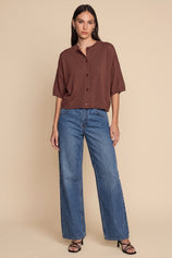 Womens Coffee Cardigan Tops | Cicy Bell