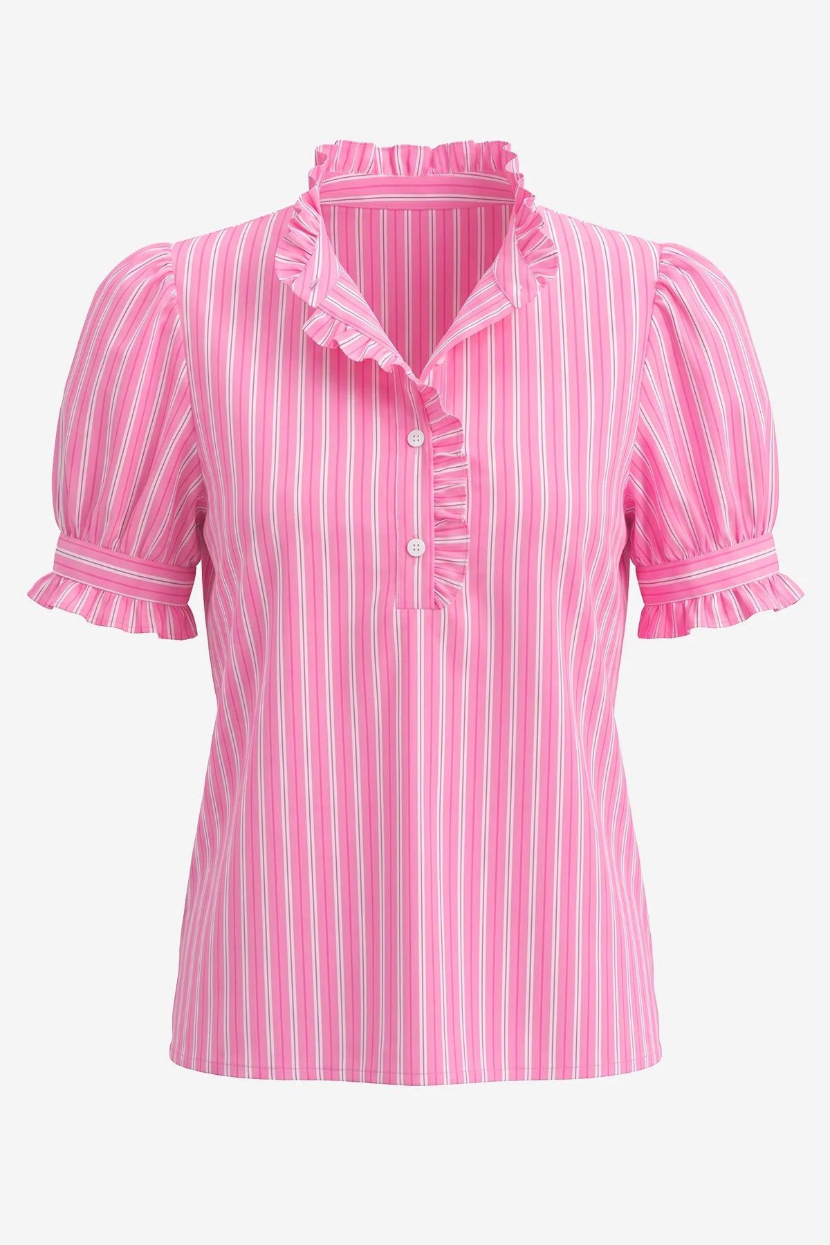 Womens Color Block Stripes-pink Gingham Tops | CicyBell