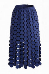 Cicy Bell Womens Dark Blue Hollow Out Maxi Skirts