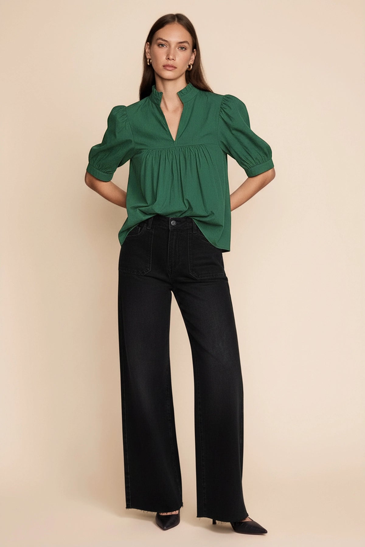 CicyBell-Women-DarkGreen-Blouse-H4E278_2.webp