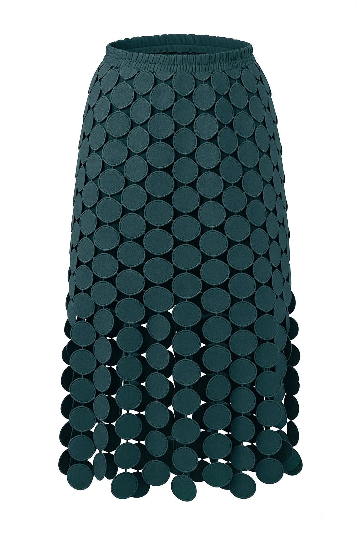 Cicy Bell Womens Dark Green Hollow Out Maxi Skirts