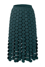 Cicy Bell Womens Dark Green Hollow Out Maxi Skirts
