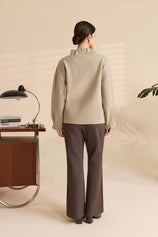 Womens Dark Grey Flared Dress Pants | CicyBell