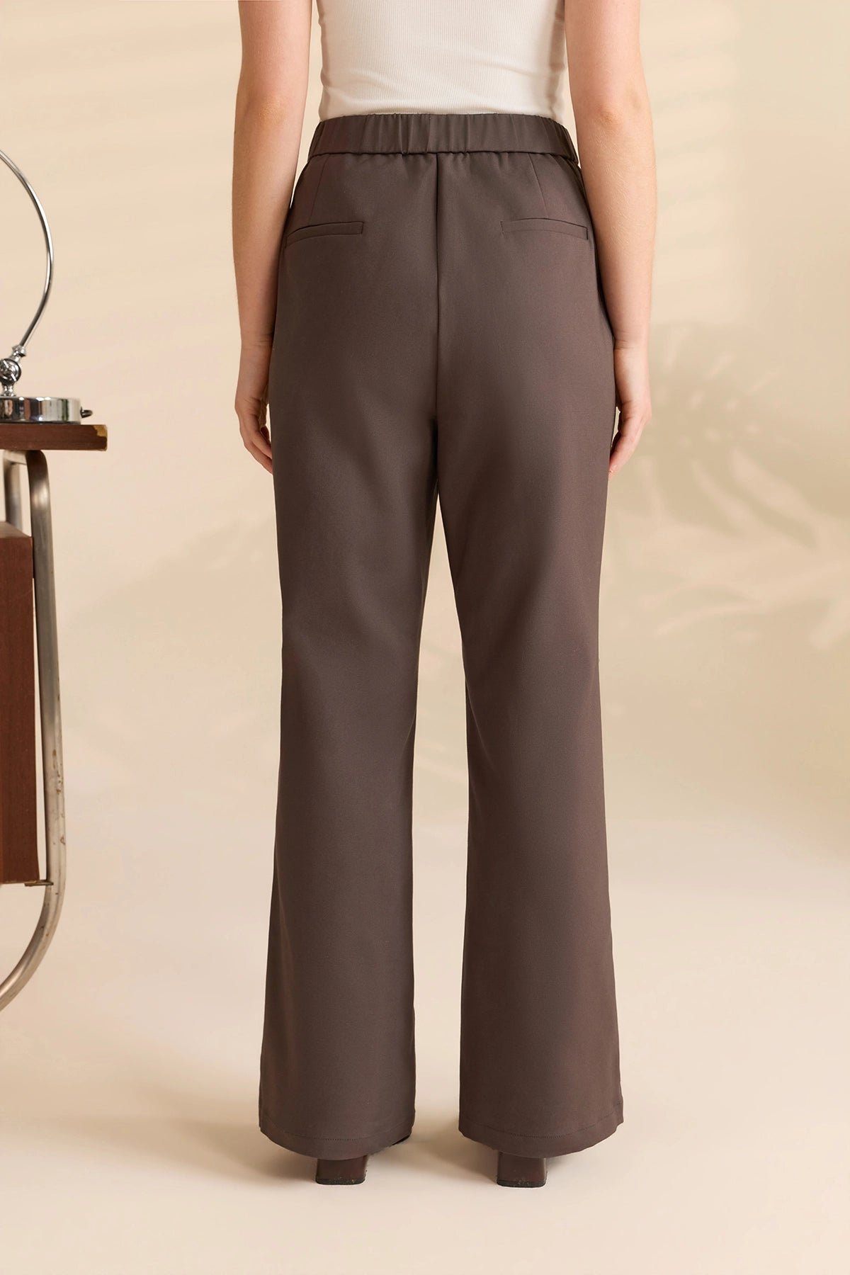 Womens Dark Grey Flared Dress Pants | CicyBell