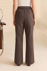 Womens Dark Grey Flared Dress Pants | CicyBell