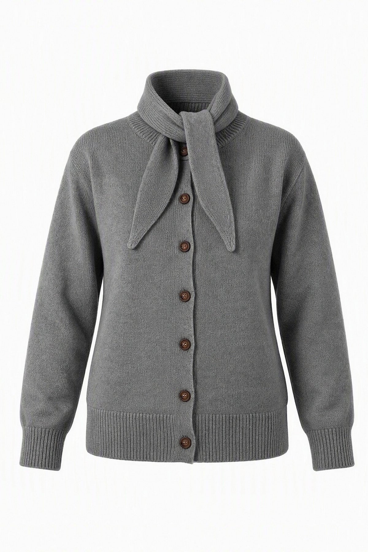 Womens Dark Grey Button Down Cardigans | CicyBell