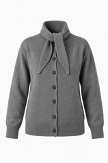 Womens Dark Grey Button Down Cardigans | CicyBell