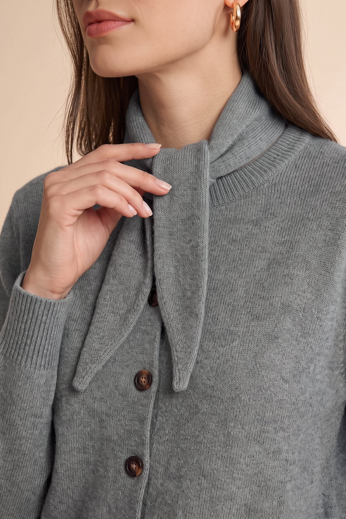 Womens Dark Grey Button Down Cardigans | CicyBell