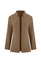 Cicy Bell Womens Dark Khaki Business Casual Blazer