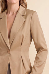 Womens Dark Khaki Business Casual Suit Jackets  | CicyBell