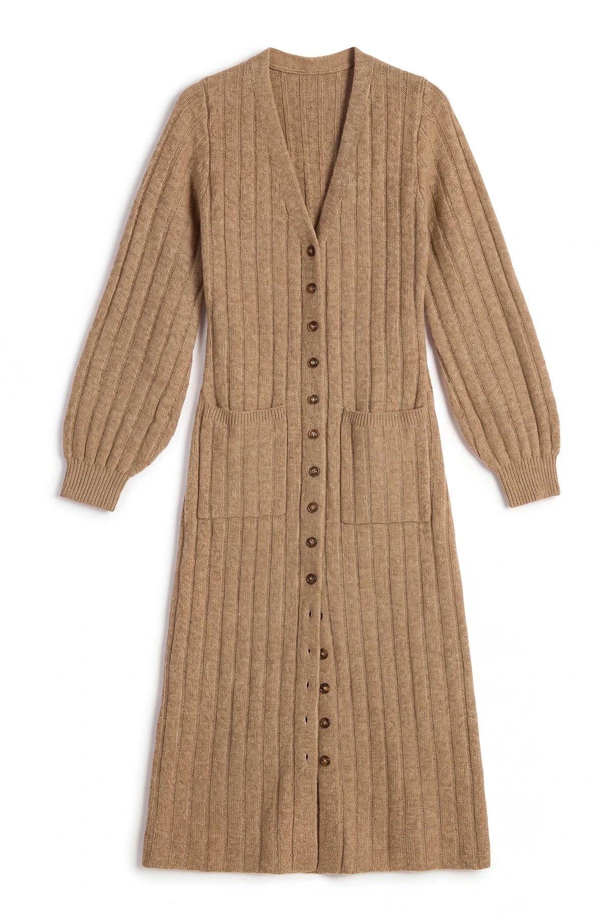 Womens Dark Khaki Long Cardigan Sweaters | CicyBell