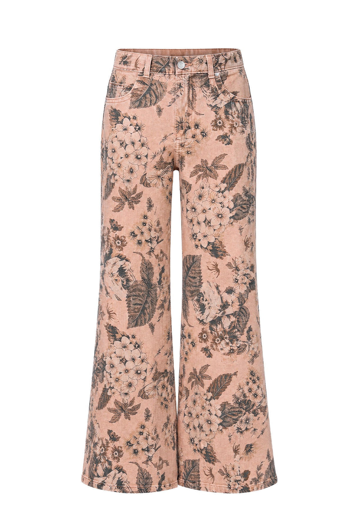 Womens Dark Pink High Waisted Flared Jeans| CicyBell