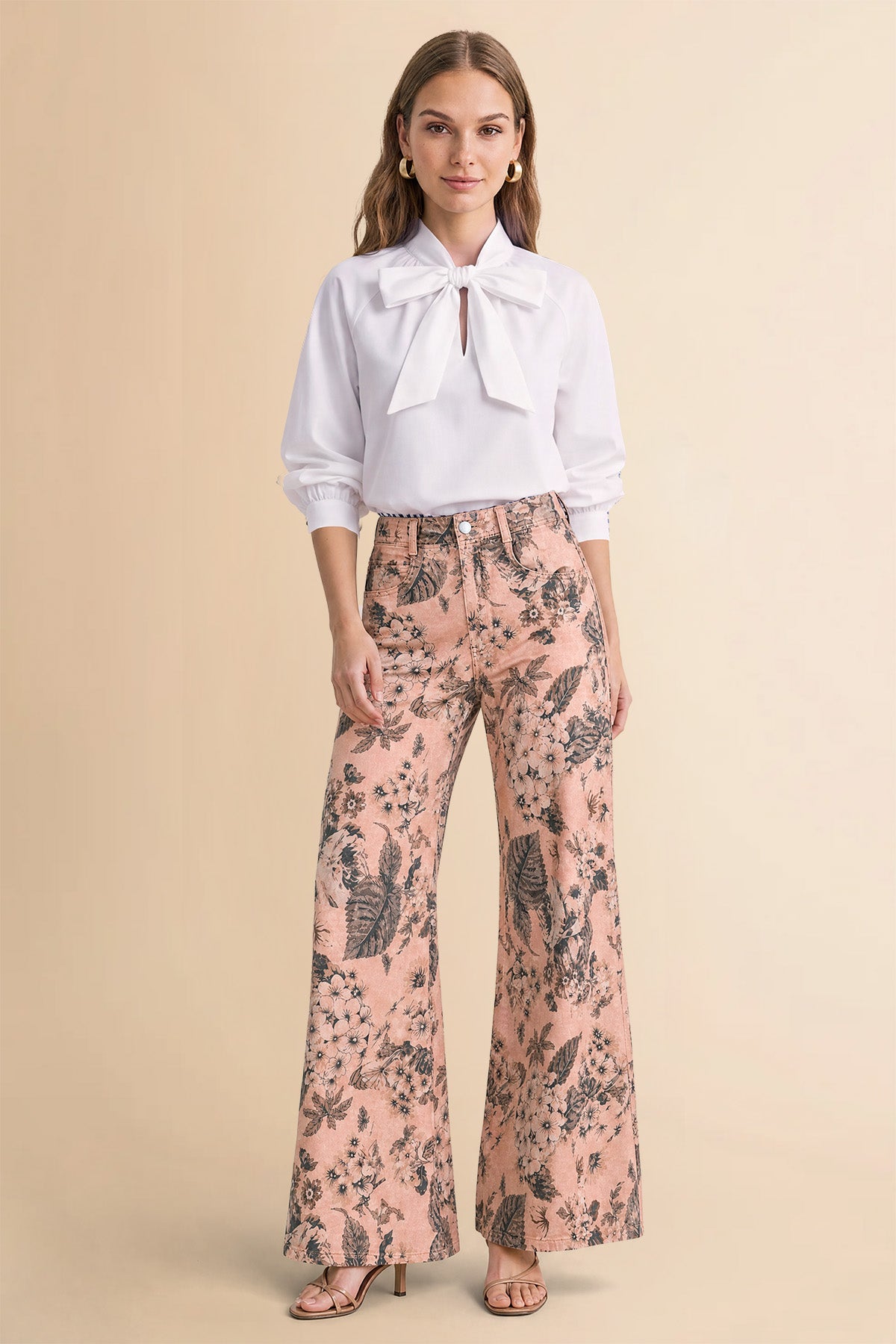 Womens Dark Pink High Waisted Flared Jeans| CicyBell