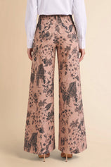 Womens Dark Pink High Waisted Flared Jeans| CicyBell