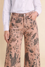Womens Dark Pink High Waisted Flared Jeans| CicyBell