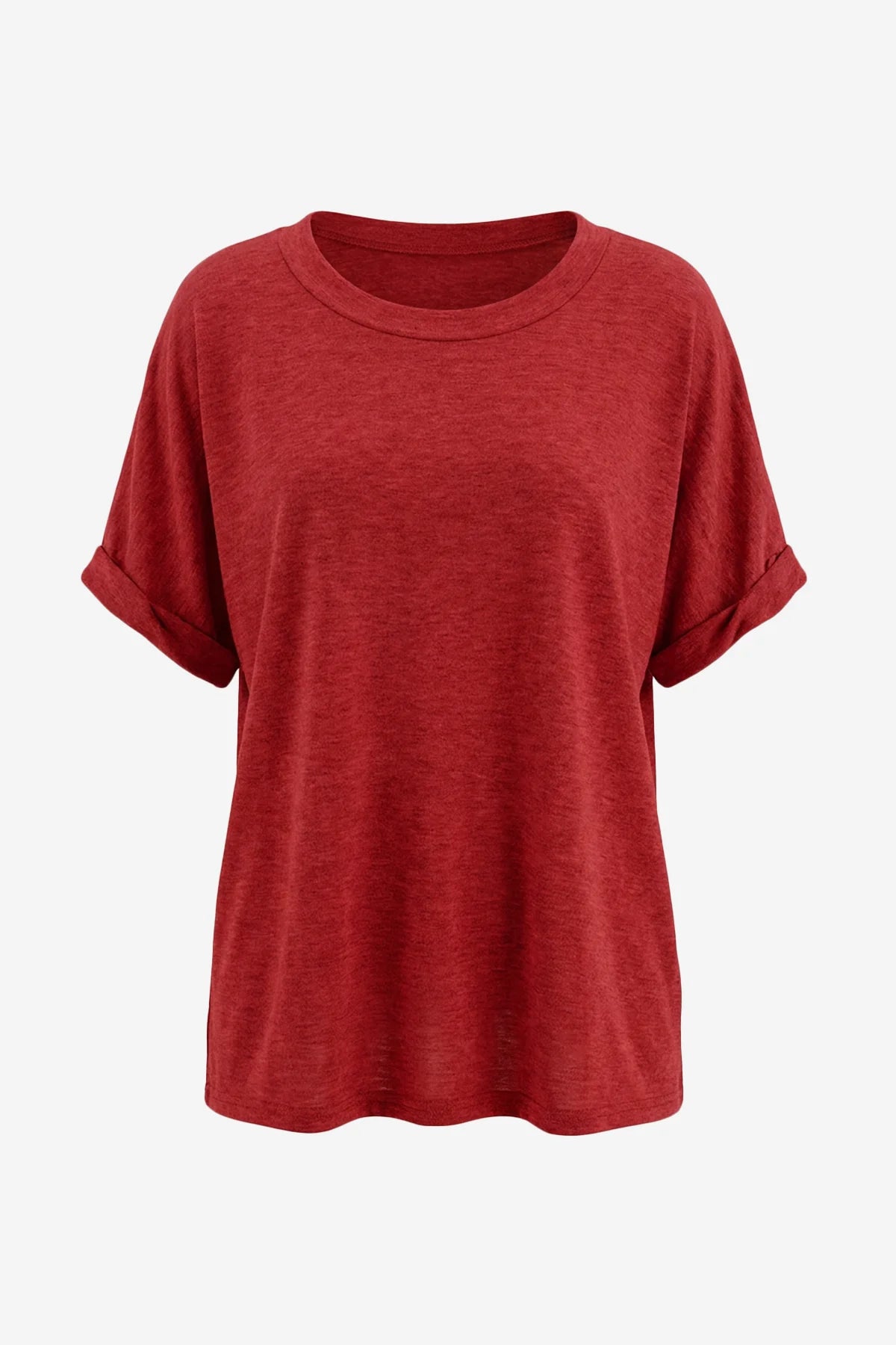 Women Dark Red Oversized T-Shirt| CicyBell