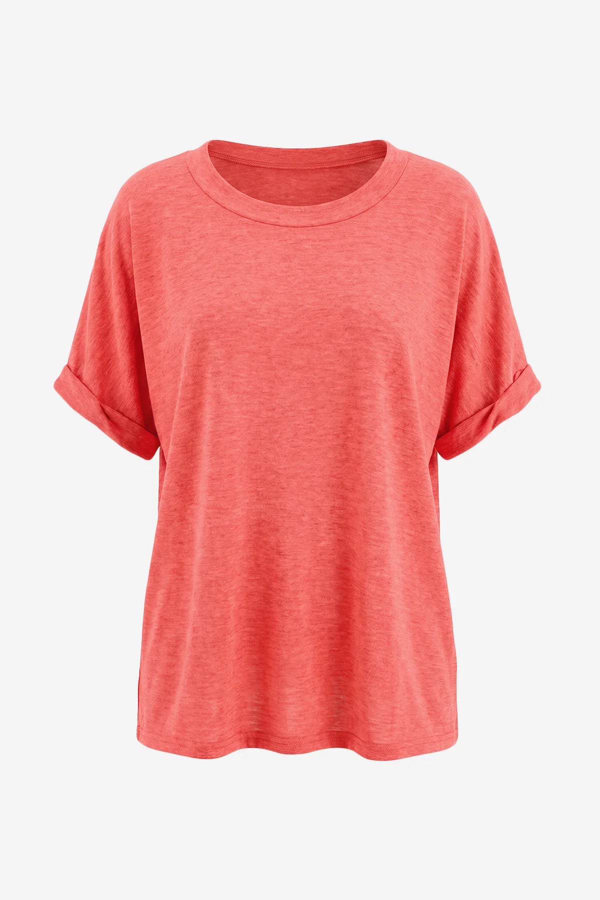 Women Fluorescent Orange Oversized T-Shirt| CicyBell