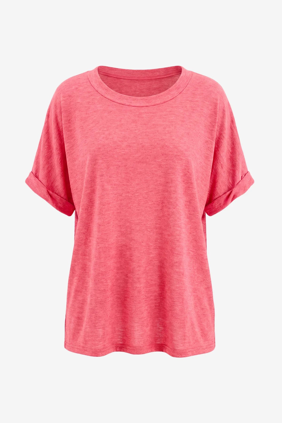 Women Fluorescent Red Oversized T-Shirt| CicyBell