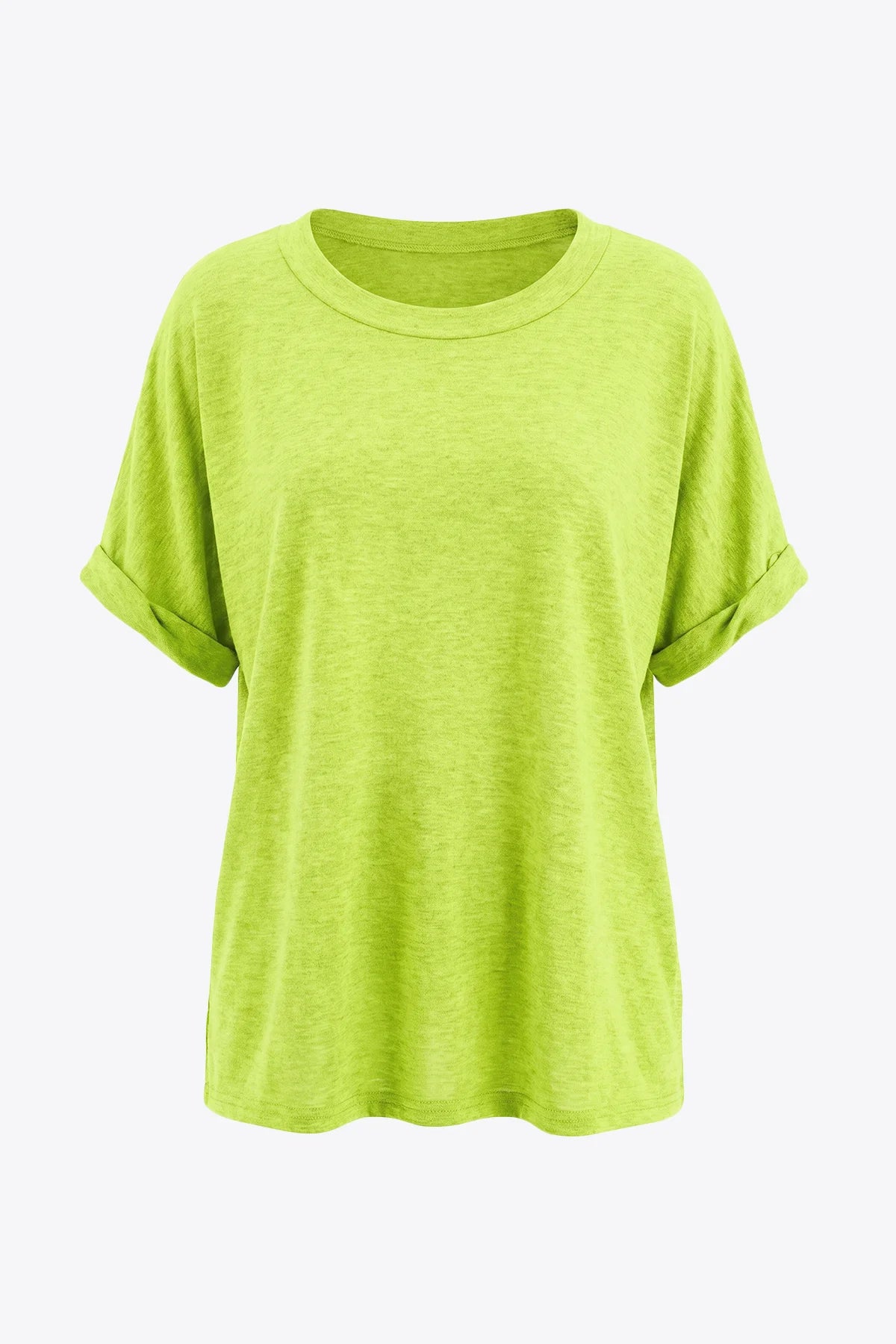 Women Fluorescent Yellow Oversized T-Shirt| CicyBell