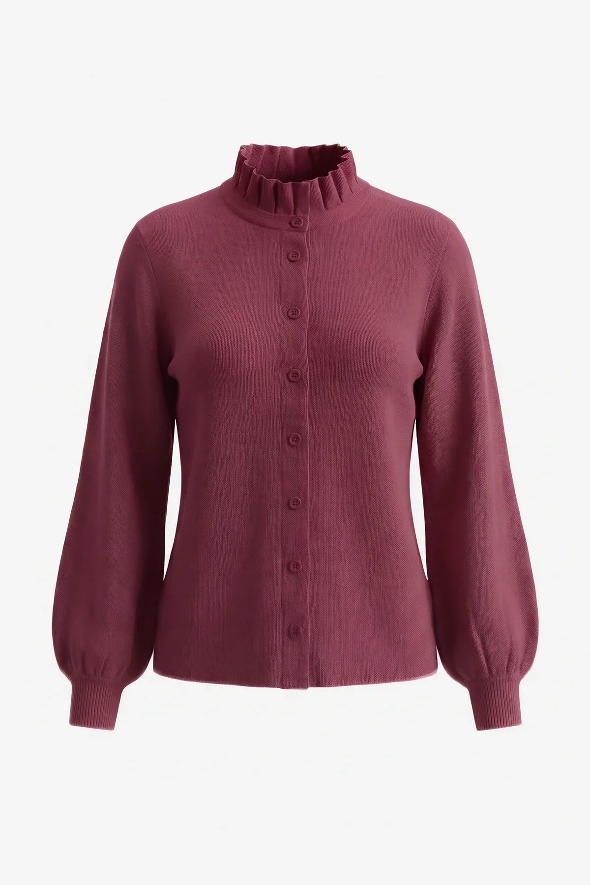 Womens Fuchsia Puff Cardigan Sweaters| CicyBell