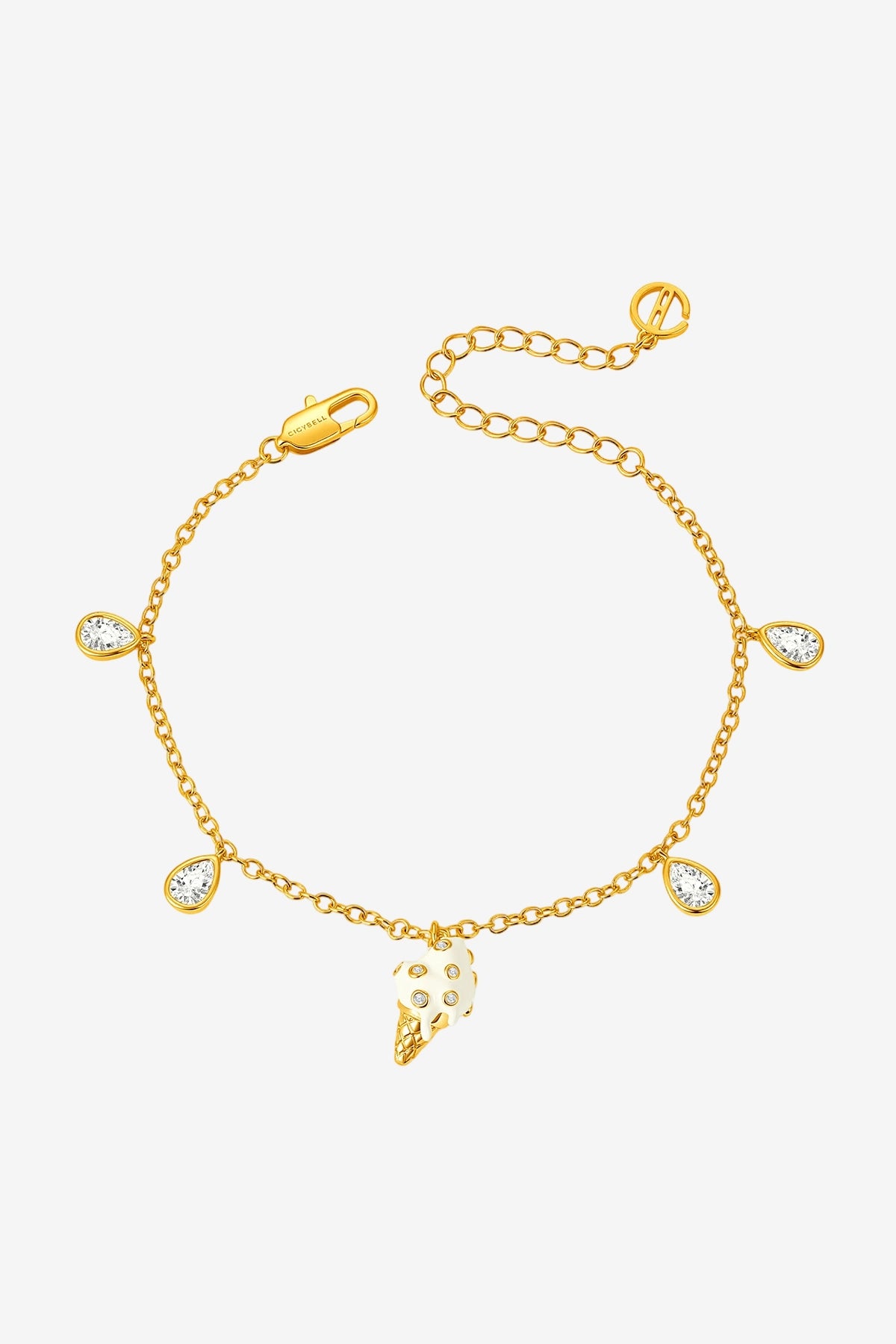 Women 18K Gold  Ice Cream Bracelet | CicyBell
