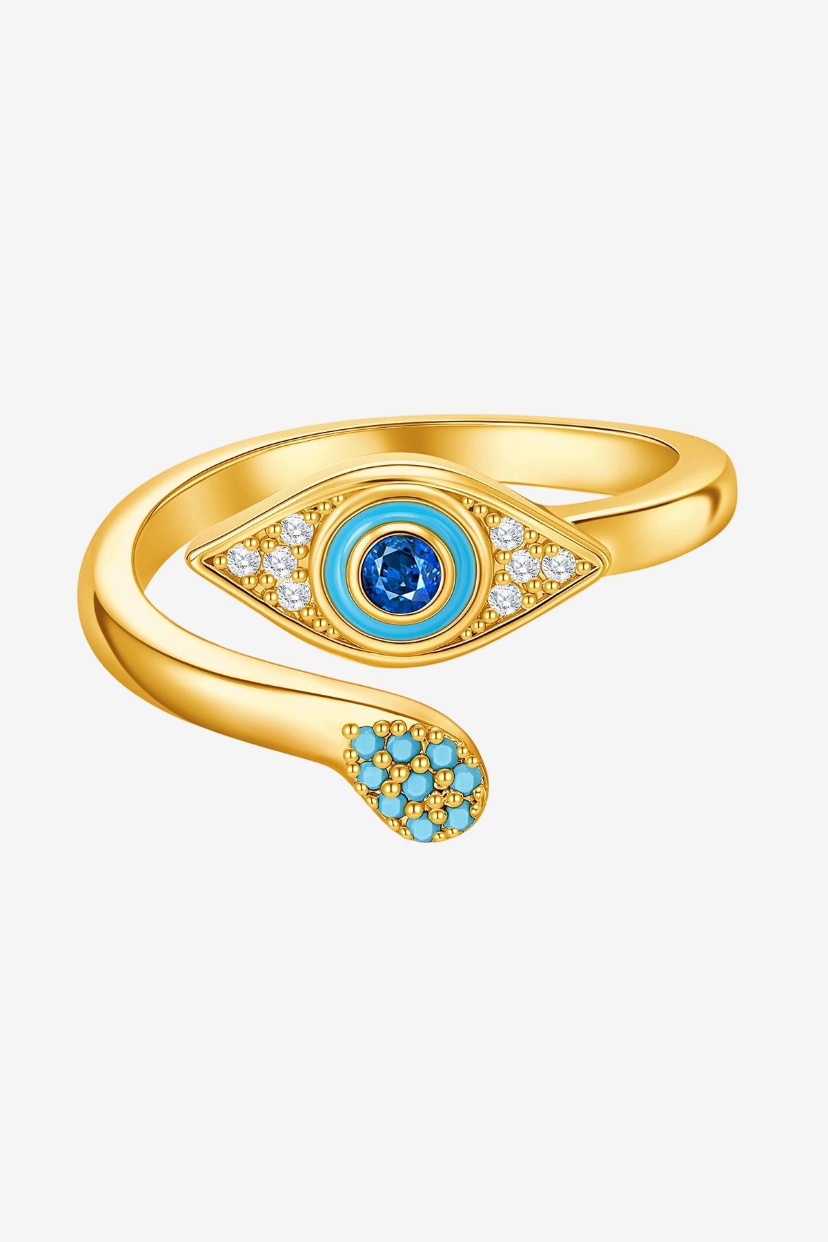 Women 18K Gold  Evil Eye Ring | CicyBell