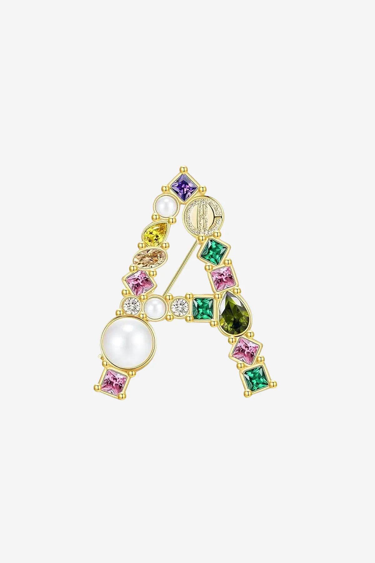 Women 18K Gold  Initial Brooch A | CicyBell
