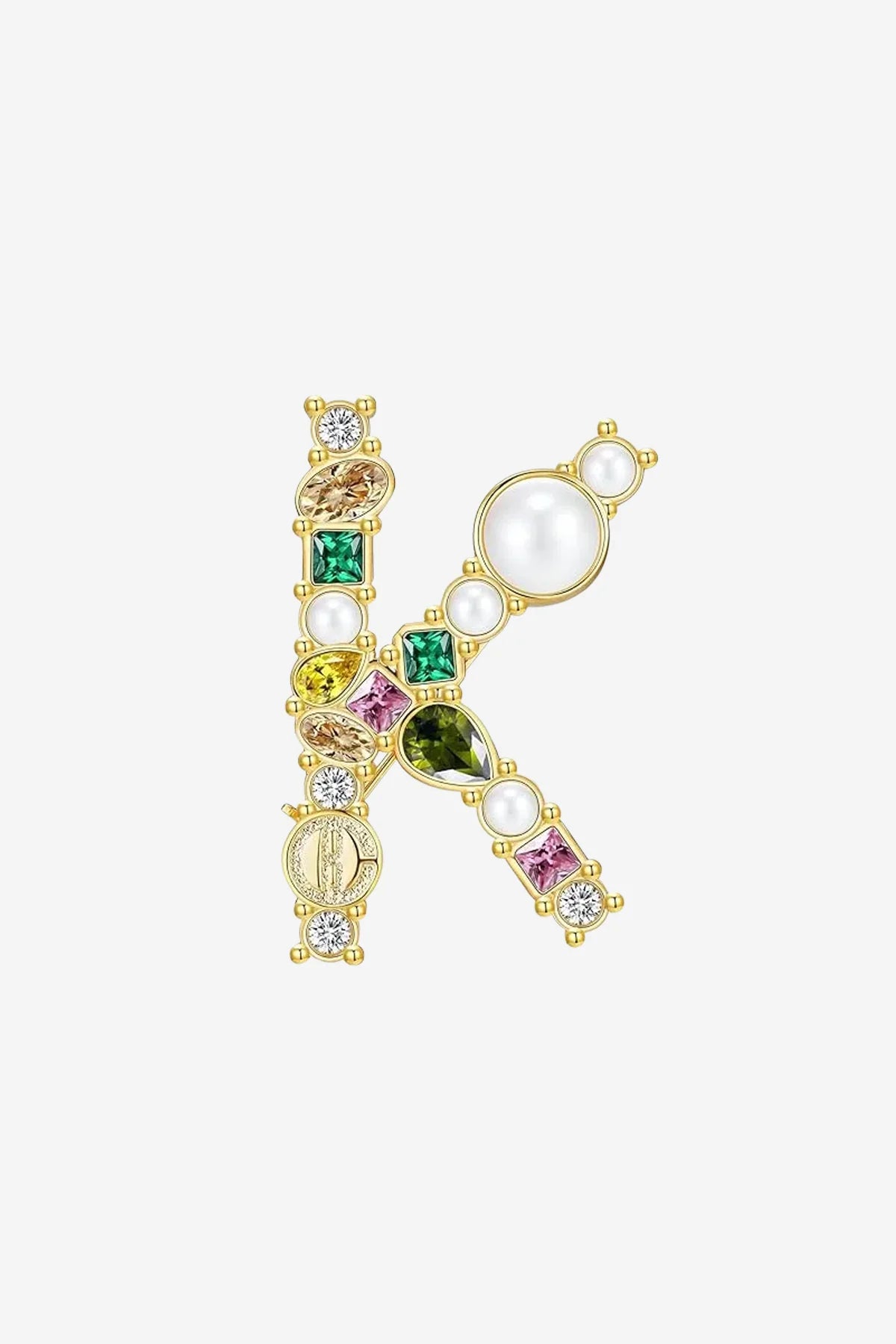 Women 18K Gold  Initial Brooch K | CicyBell