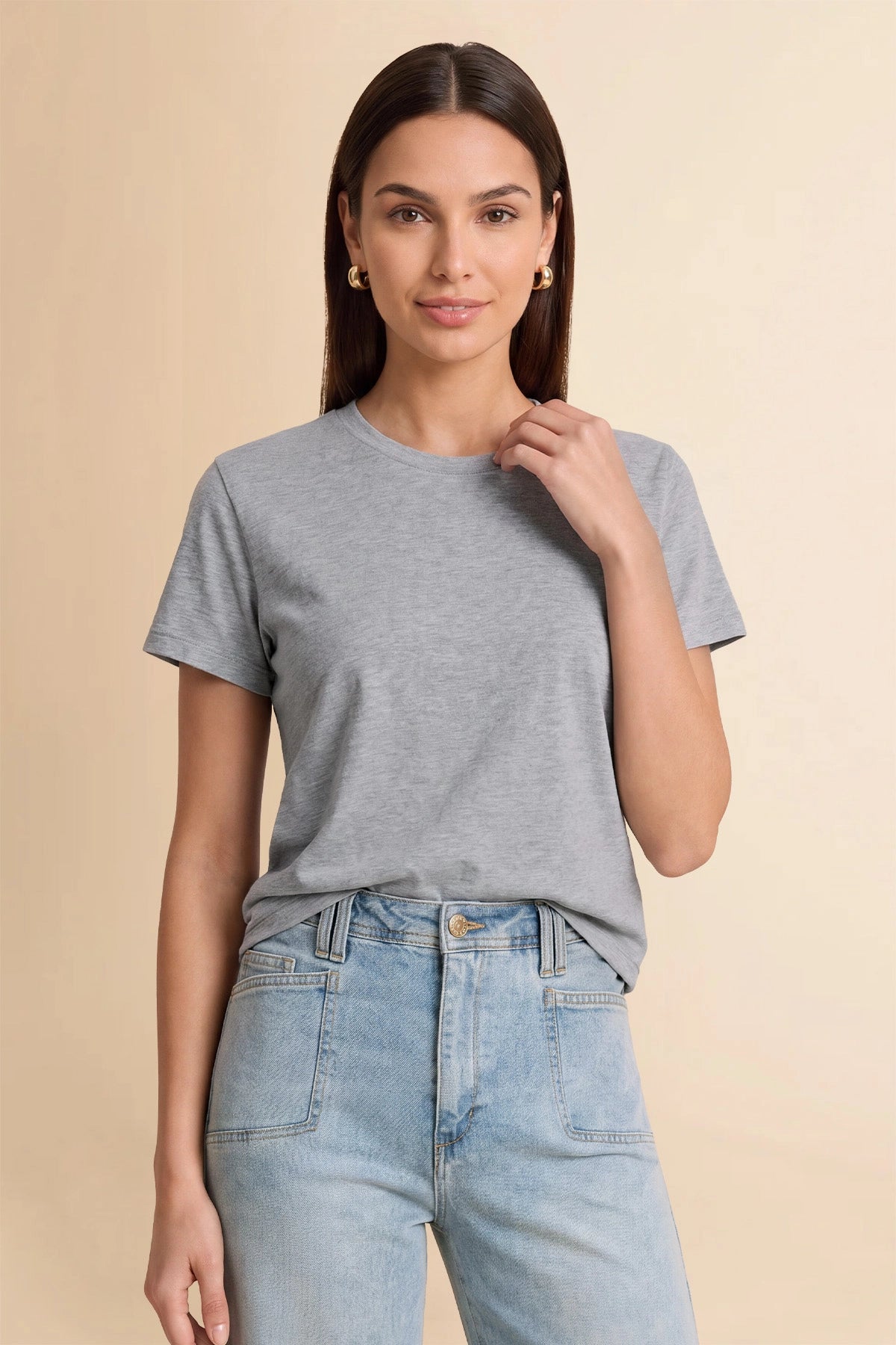 Womens Grey Short Sleeve Shirts | CicyBell
